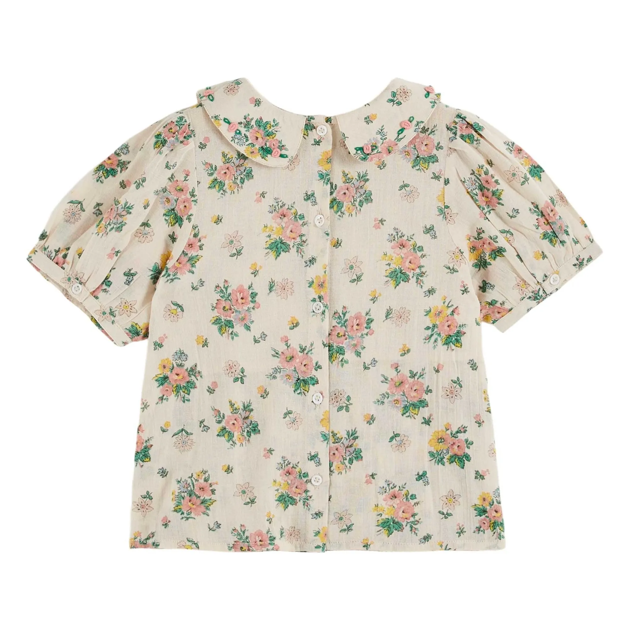 Blouse Smockée Printemps | Ecru- Image produit n°3