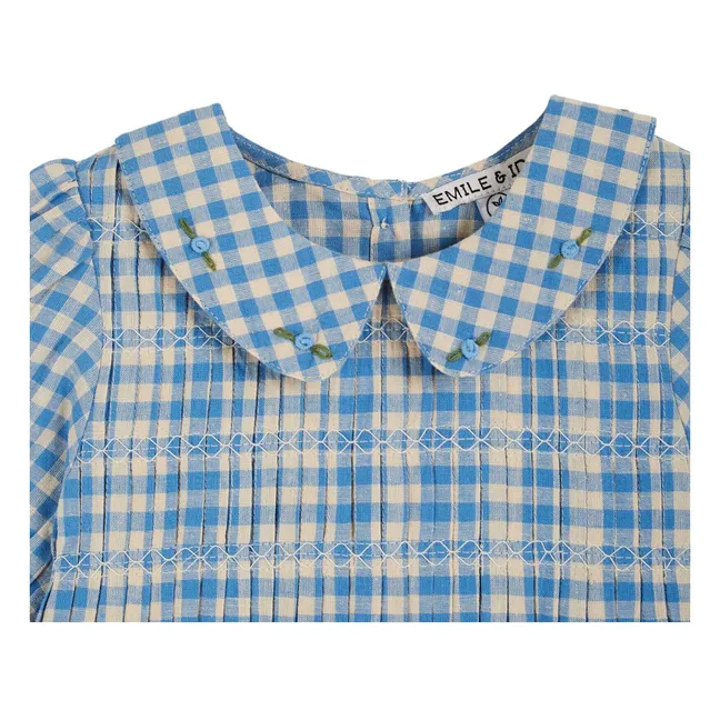Blusa Vichy Lagon Swock | Azul