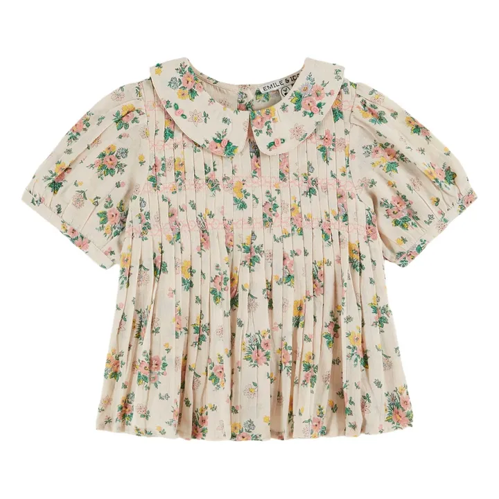Blouse Smockée Printemps | Ecru- Image produit n°0