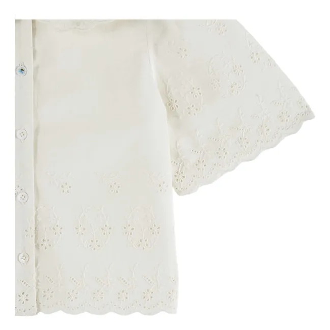 Blouse Broderie | Rose pêche