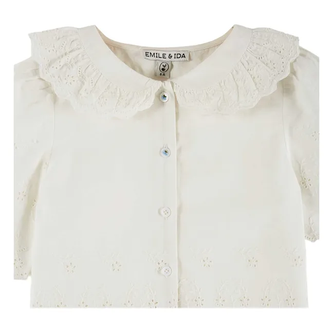 Blouse Broderie | Rose pêche