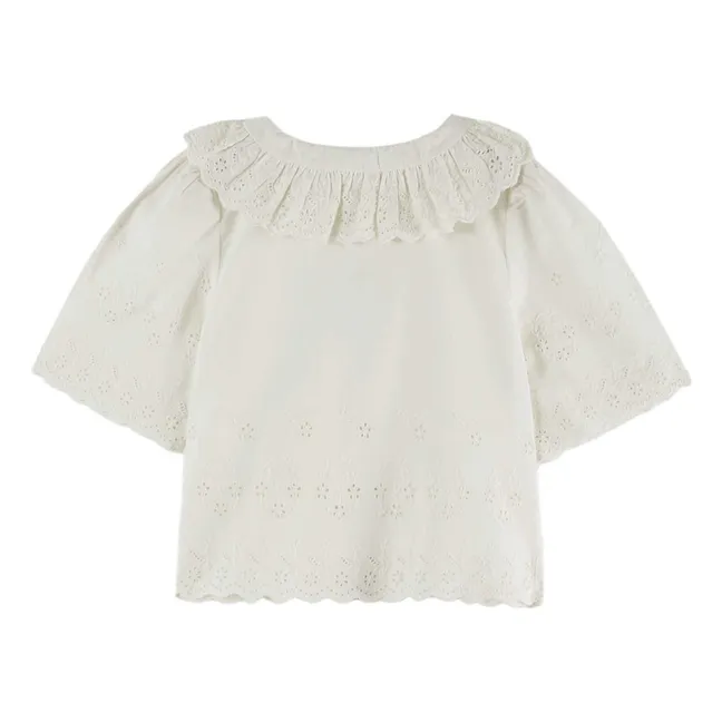Blouse Broderie | Rose pêche