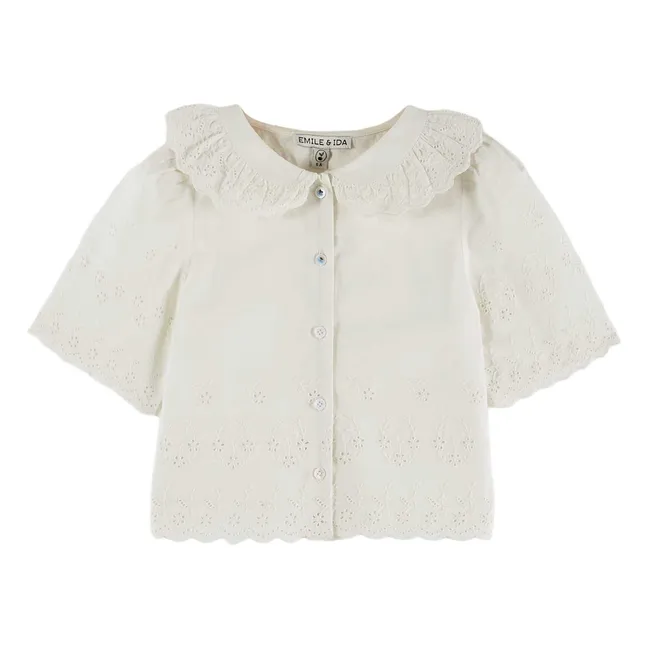 Blouse Broderie | Rose pêche