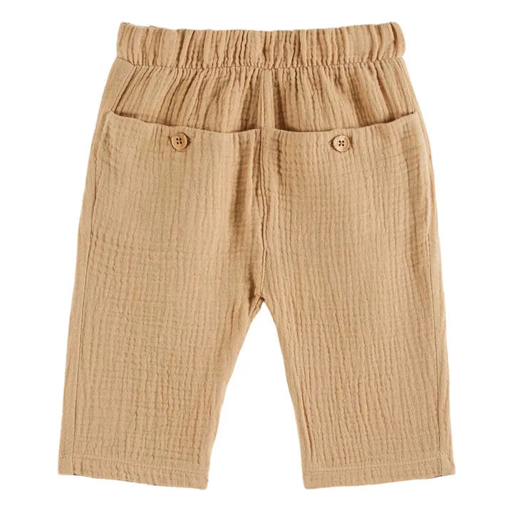 Pantalon Gaze de Coton | Beige- Image produit n°0