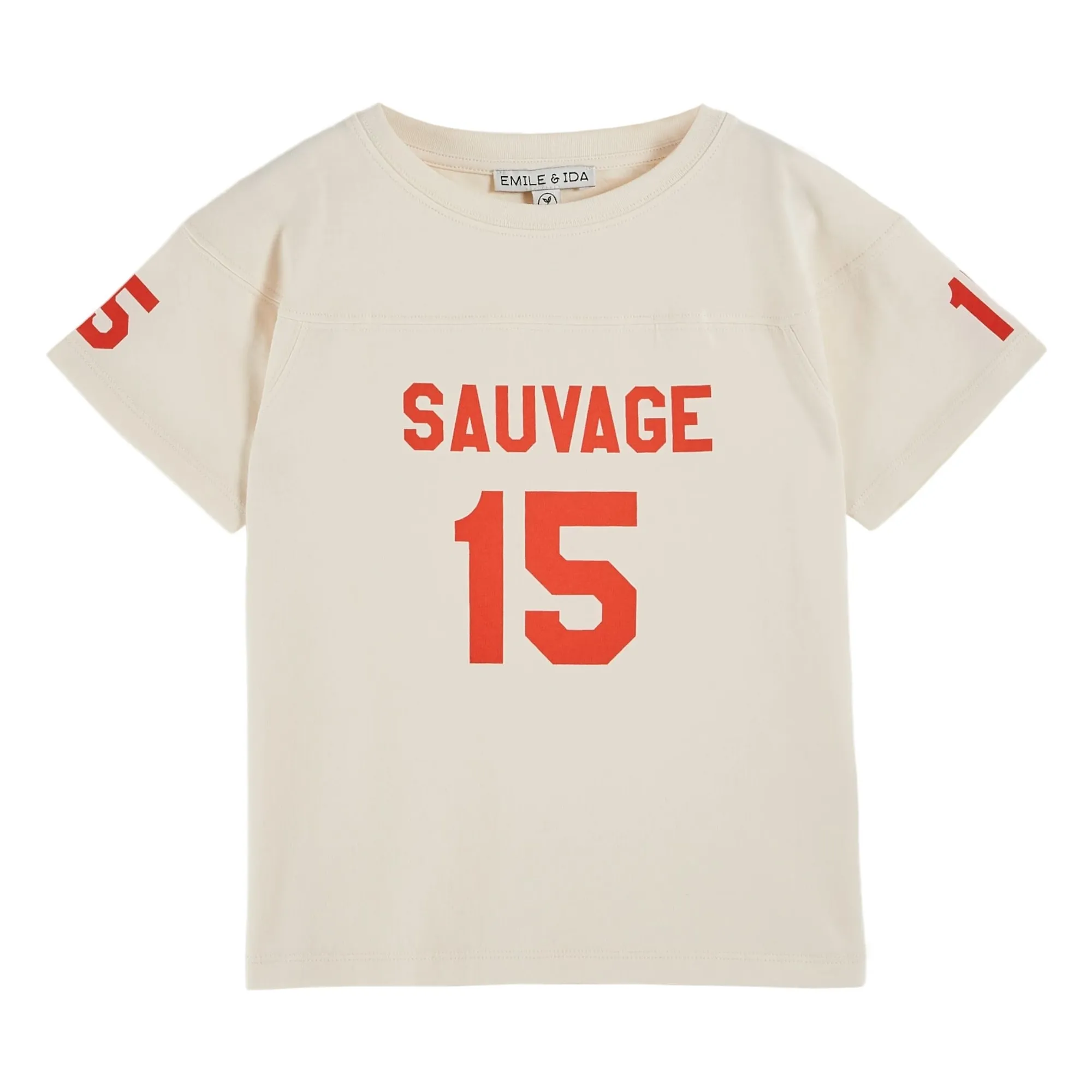 T-Shirt Numéro Coton Bio | Ecru- Image produit n°0