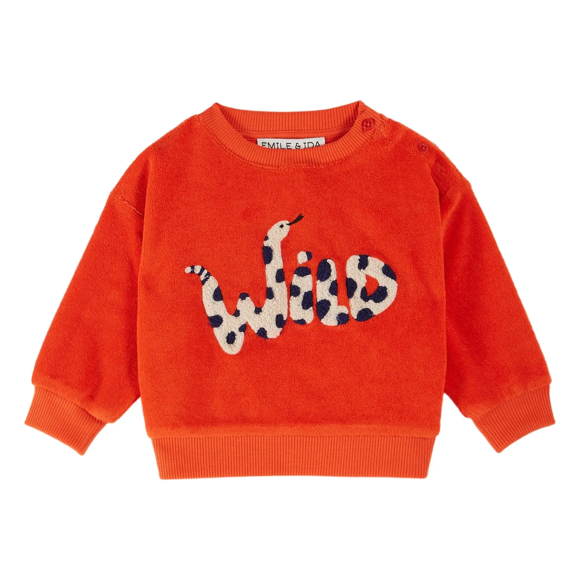 Emile Et Ida Red Wild Eponge Sweat