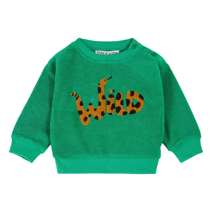Sweat Wild Eponge | Vert- Image produit n°0