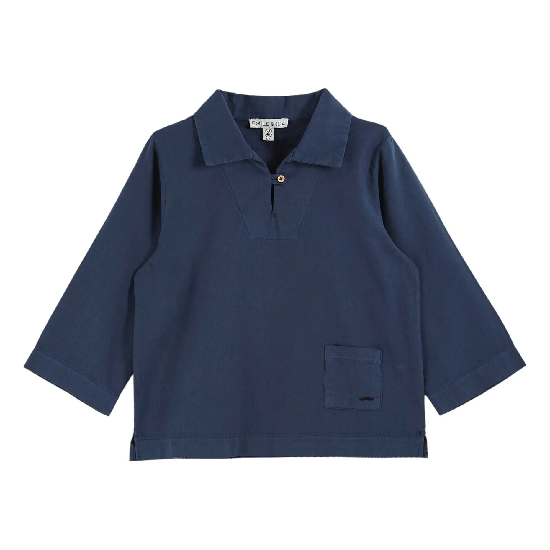 Chemise Lin | Bleu marine- Image produit n°1