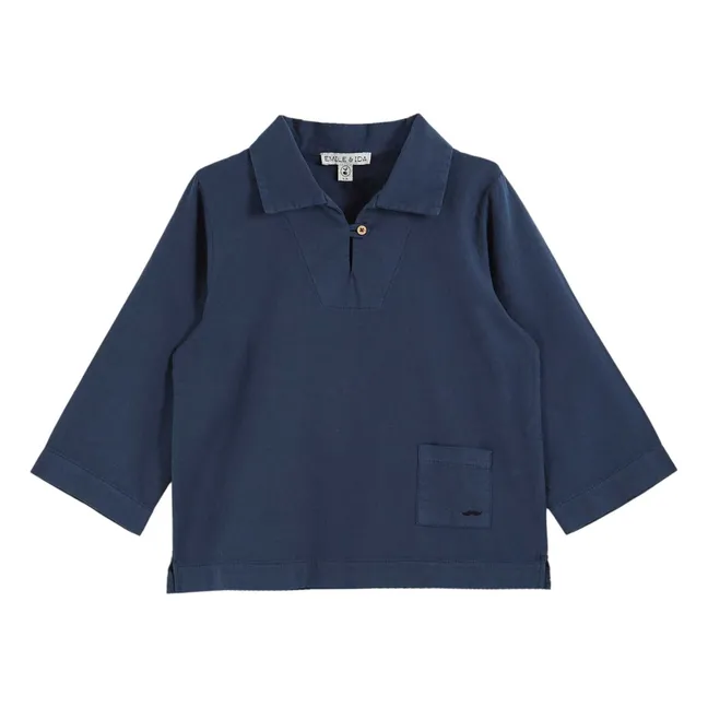 Linen shirt | Navy blue