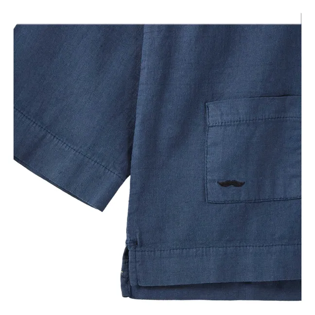Linen shirt | Navy blue
