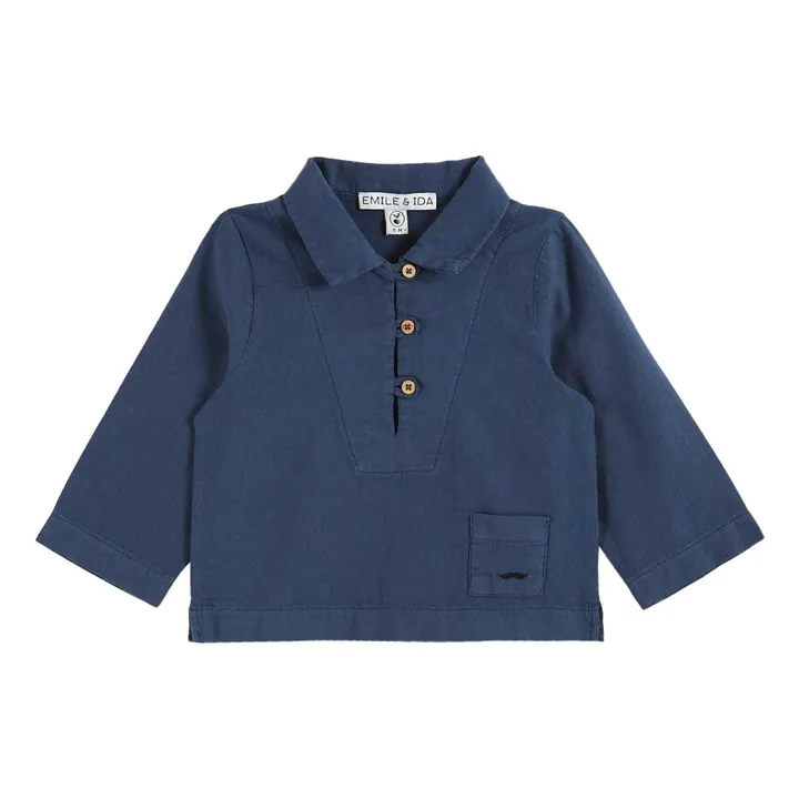 Chemise Lin | Bleu marine- Image produit n°0