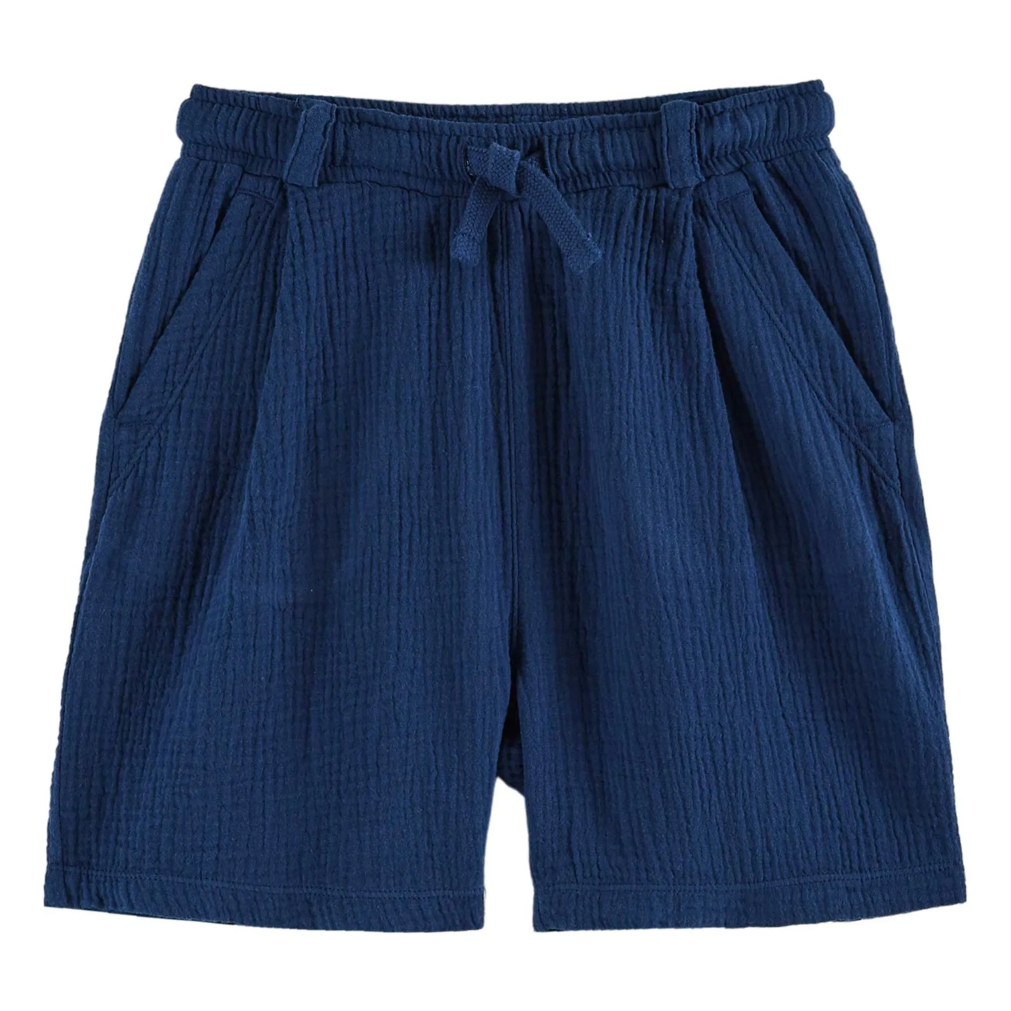 Short Gaze de Coton | Bleu marine- Image produit n°0