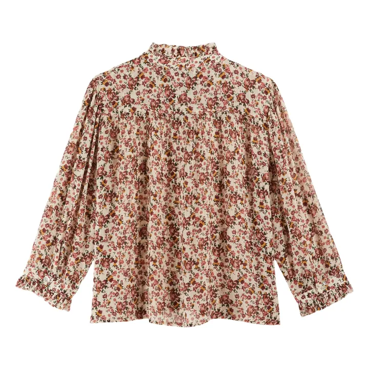 Bolina Printed Cotton and Silk Blouse | Dusty Pink- Product image n°3