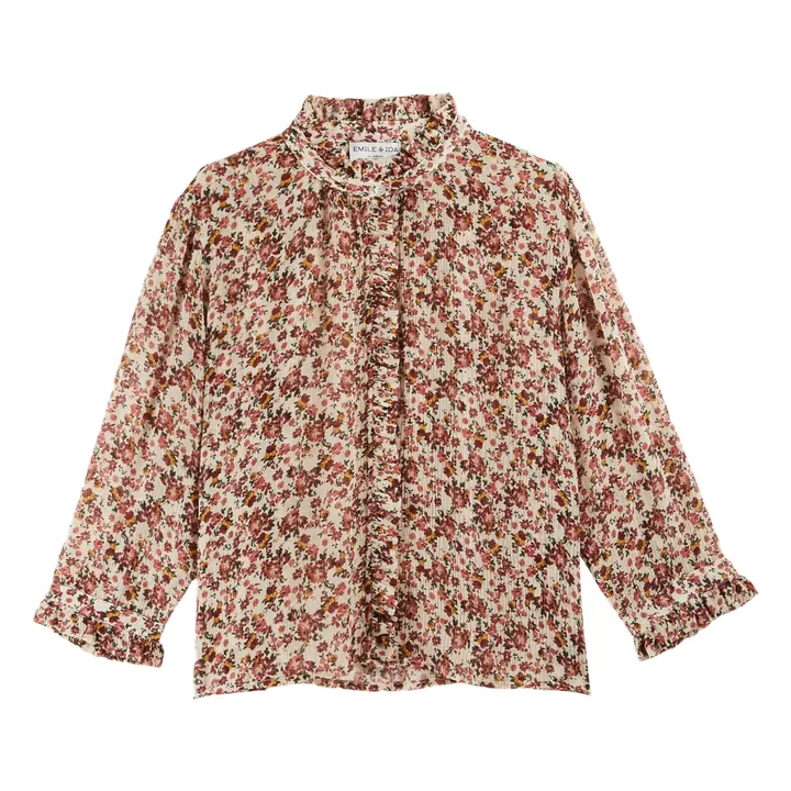 Bolina Printed Cotton and Silk Blouse | Dusty Pink- Product image n°0