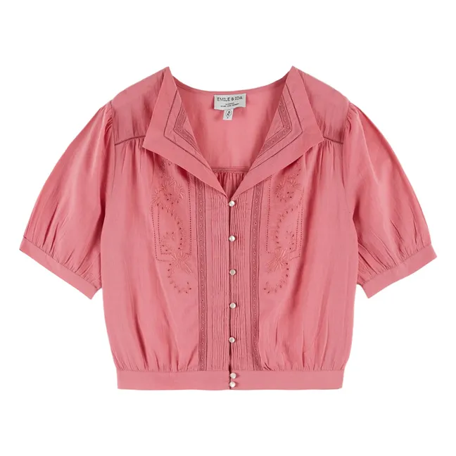 Bestickte Brunelle-Bluse | Framboise