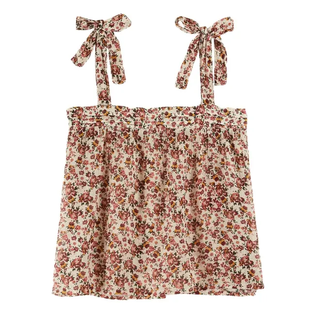 Silk and cotton Bou tank top | Dusty Pink