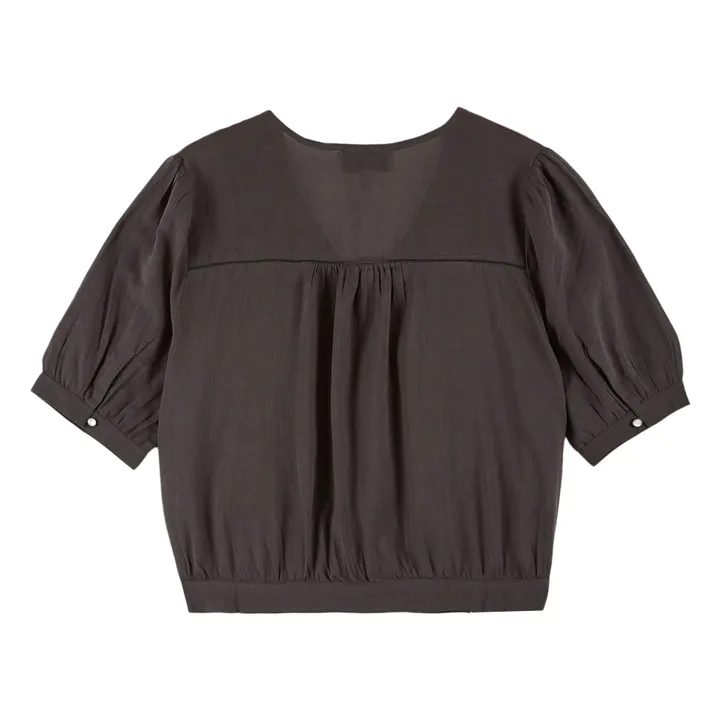 Blouse Brunelle Brodée | Gris anthracite- Image produit n°3
