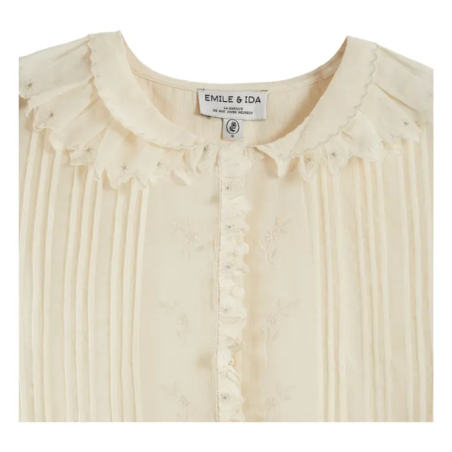 Bestickte Bailey-Bluse | Seidenfarben