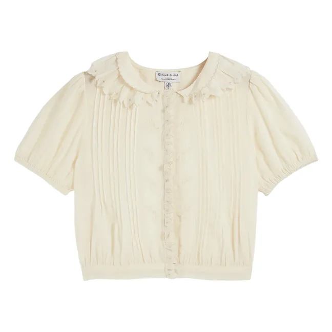 Bestickte Bailey-Bluse | Seidenfarben