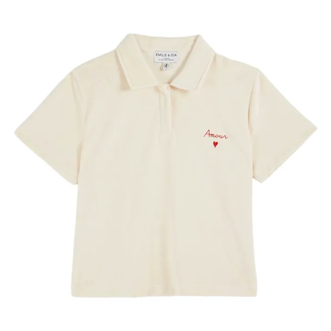 Poloshirt Bonté Frottee | Cremefarben