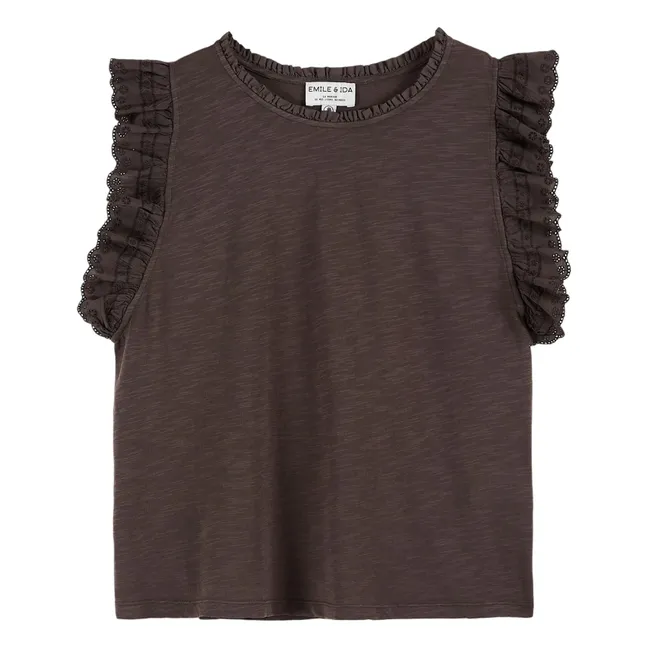 T-shirt Bettie Coton Bio | Gris anthracite