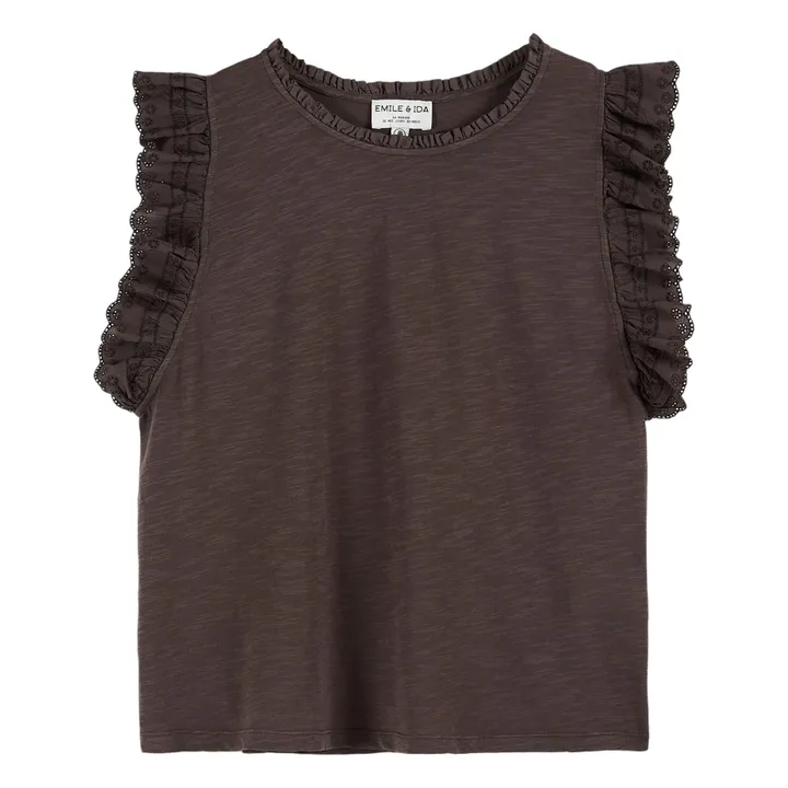 Camiseta Bettie Algodón orgánico | Gris Antracita- Imagen del producto n°0