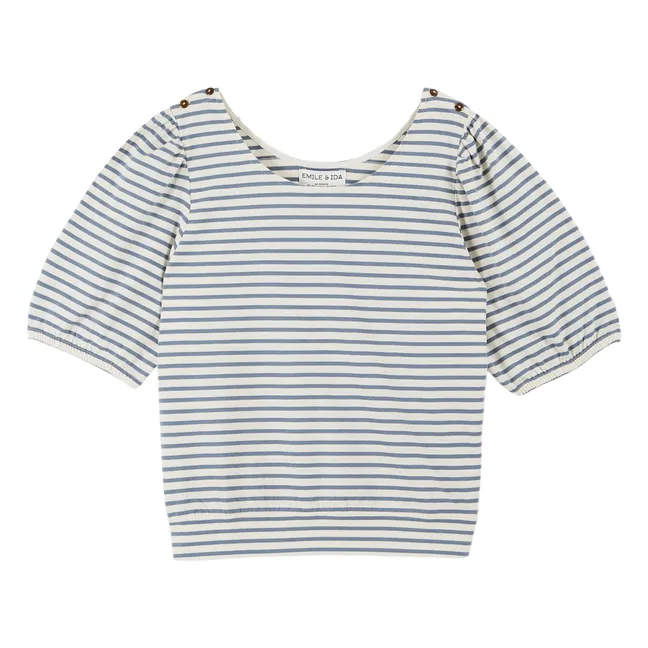 Berlioz T-shirt Stripes Organic Cotton | Blue