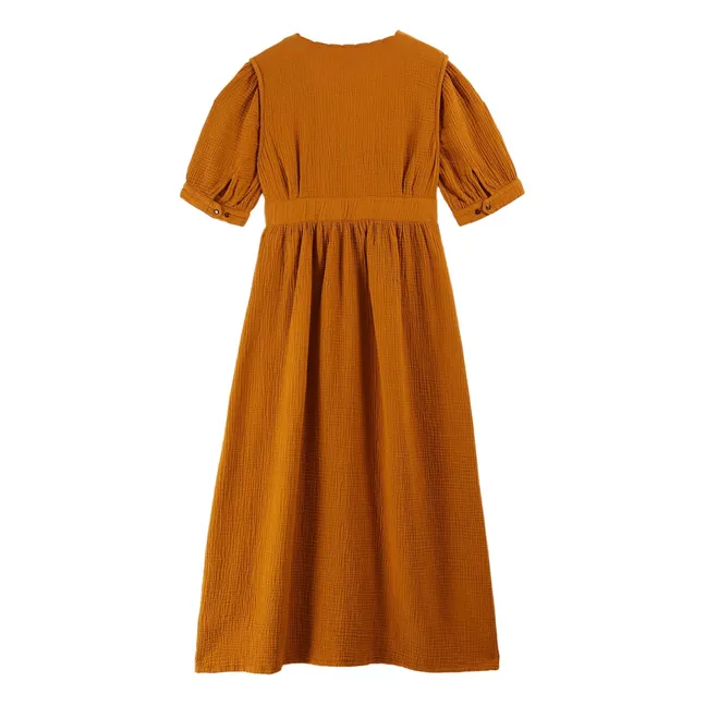 Bruna Cotton gauze dress | Tumeric