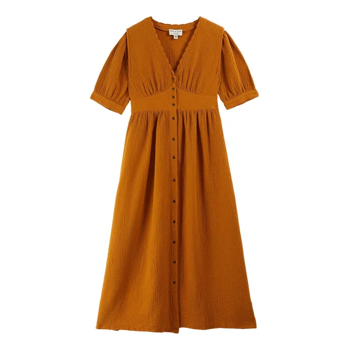 Robe Bruna Gaze de Coton | Curcuma- Image produit n°0