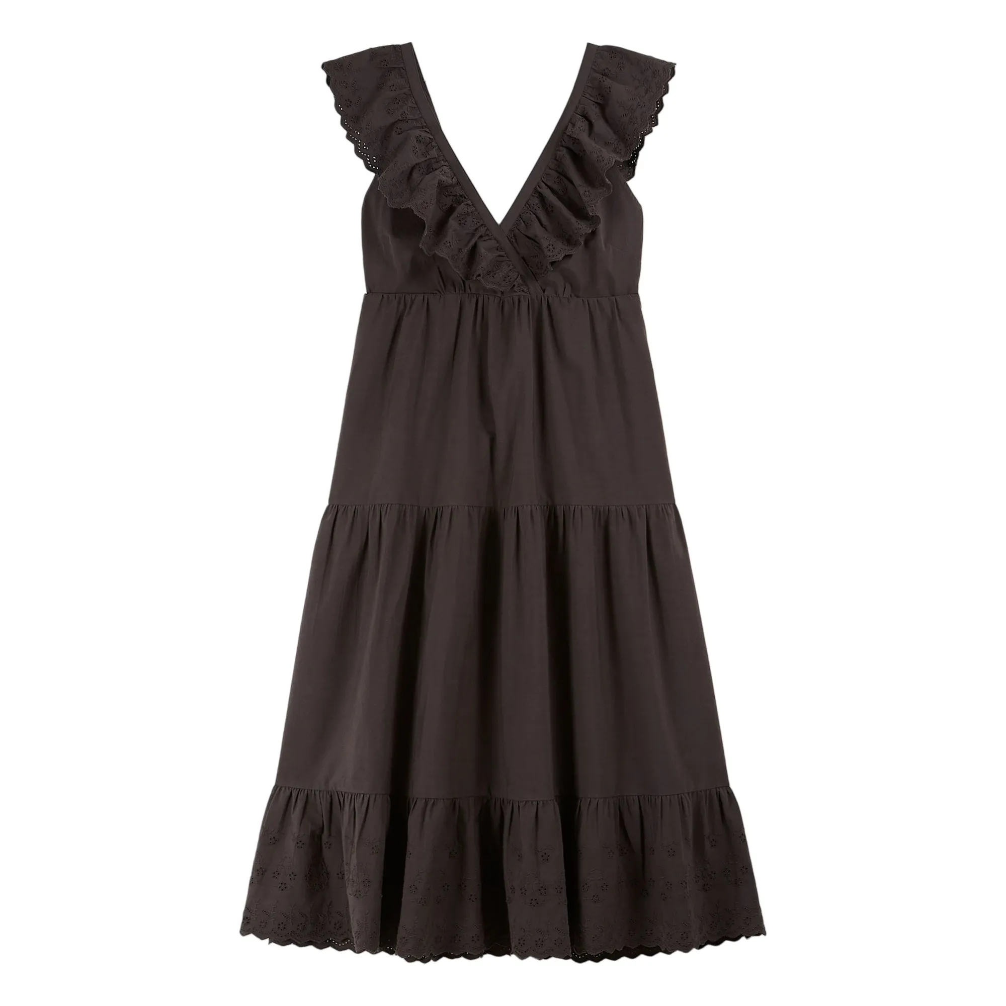 Emile Et Ida Charcoal Grey Bertille Dress