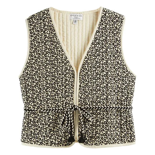 Gilet senza maniche Bennet Leopard | Nero