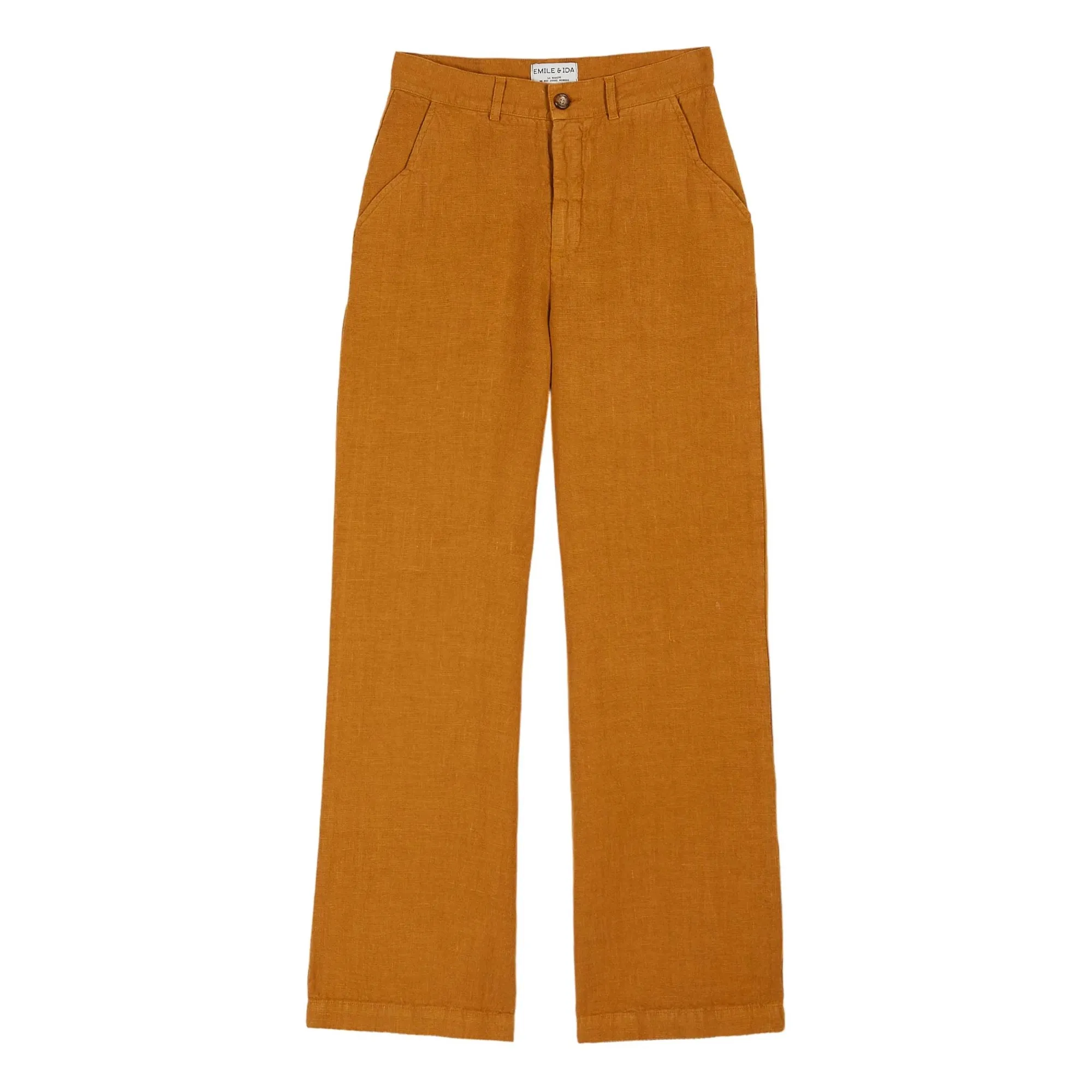 Emile Et Ida Tumeric Brio Linen Pants
