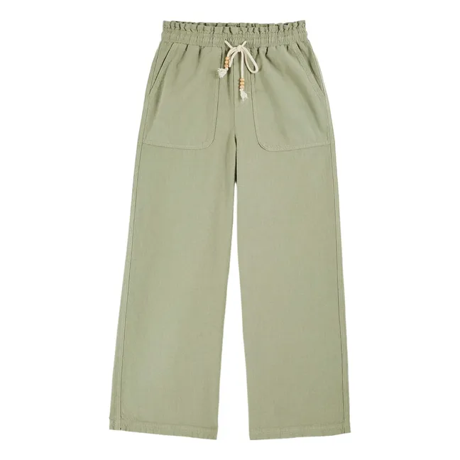 Pantalones Benjamin de algodón y lino | Verde