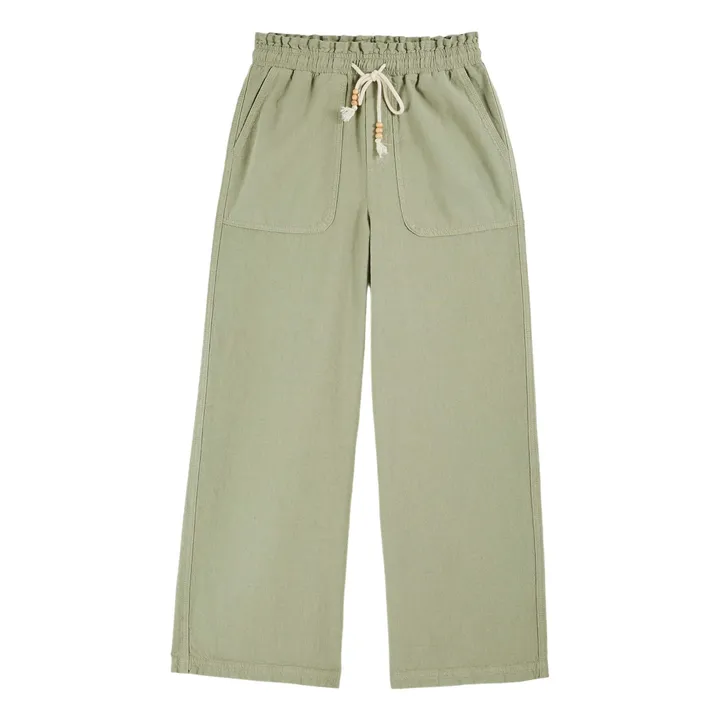 Pantalon Benjamin Coton et Lin | Vert- Image produit n°0