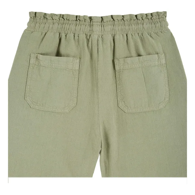 Pantalones Benjamin de algodón y lino | Verde