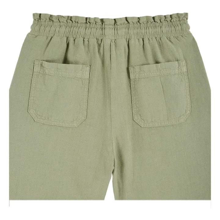 Pantalon Benjamin Coton et Lin | Vert- Image produit n°3