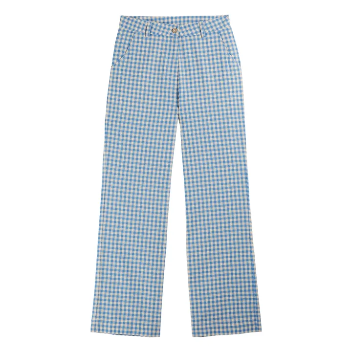Brownie Vichy pants | Lagoon Blue- Product image n°0