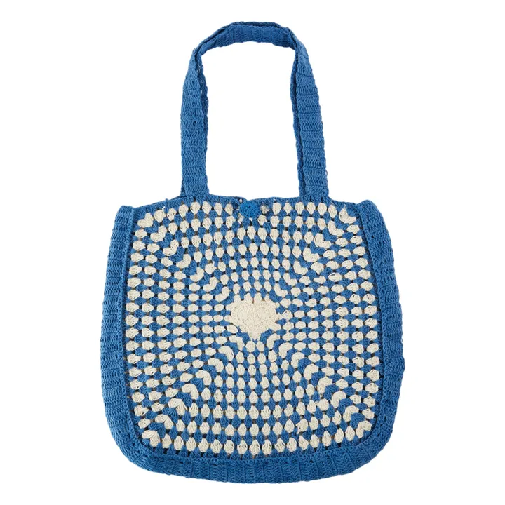 Bolsa de ganchillo Corazón | Azul Laguna- Imagen del producto n°0