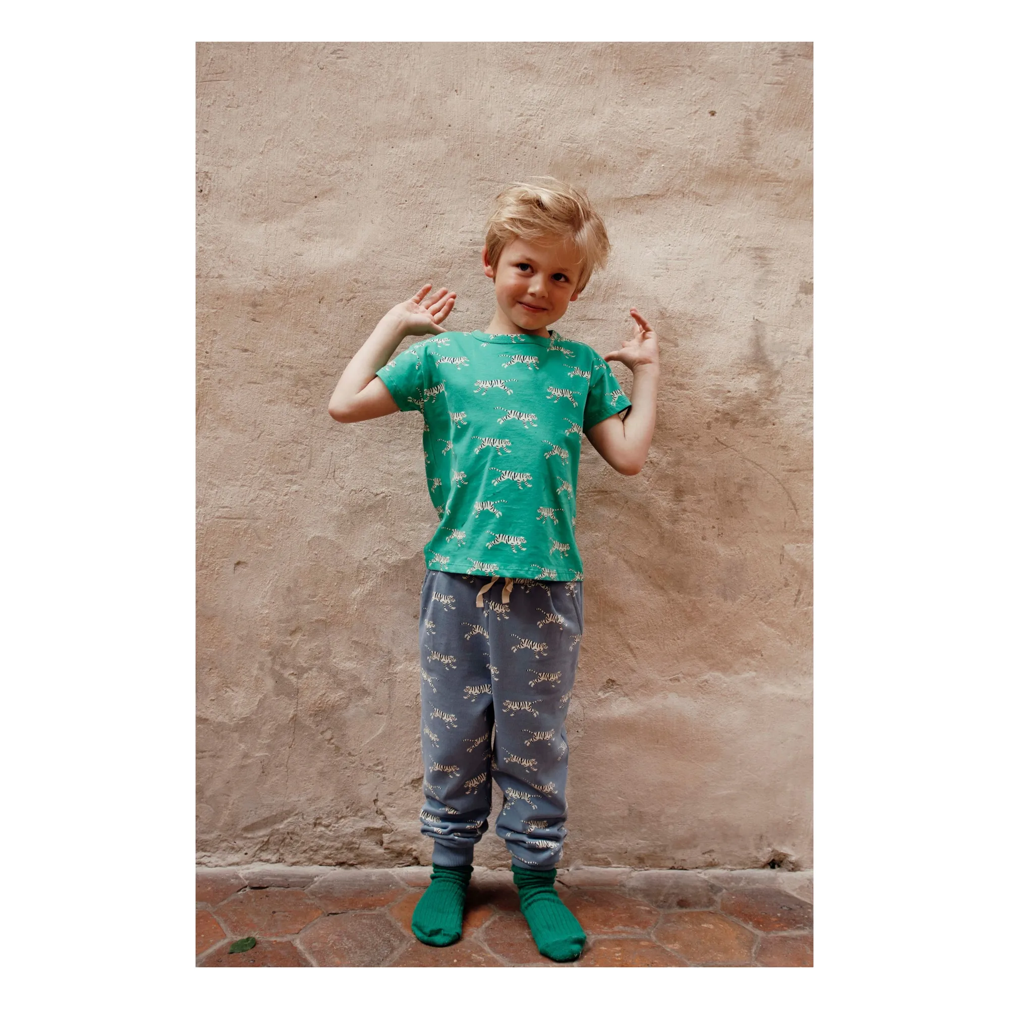 Jogger Tigre Coton Bio | Lavande- Image produit n°1