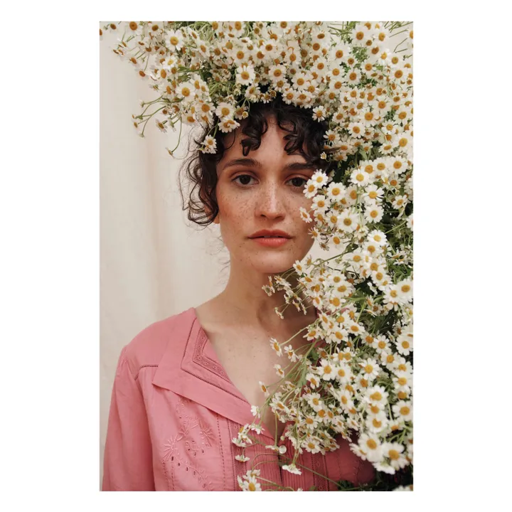 Brunelle Embroidered Blouse | Framboise- Product image n°4