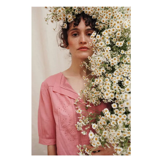 Brunelle Embroidered Blouse | Framboise