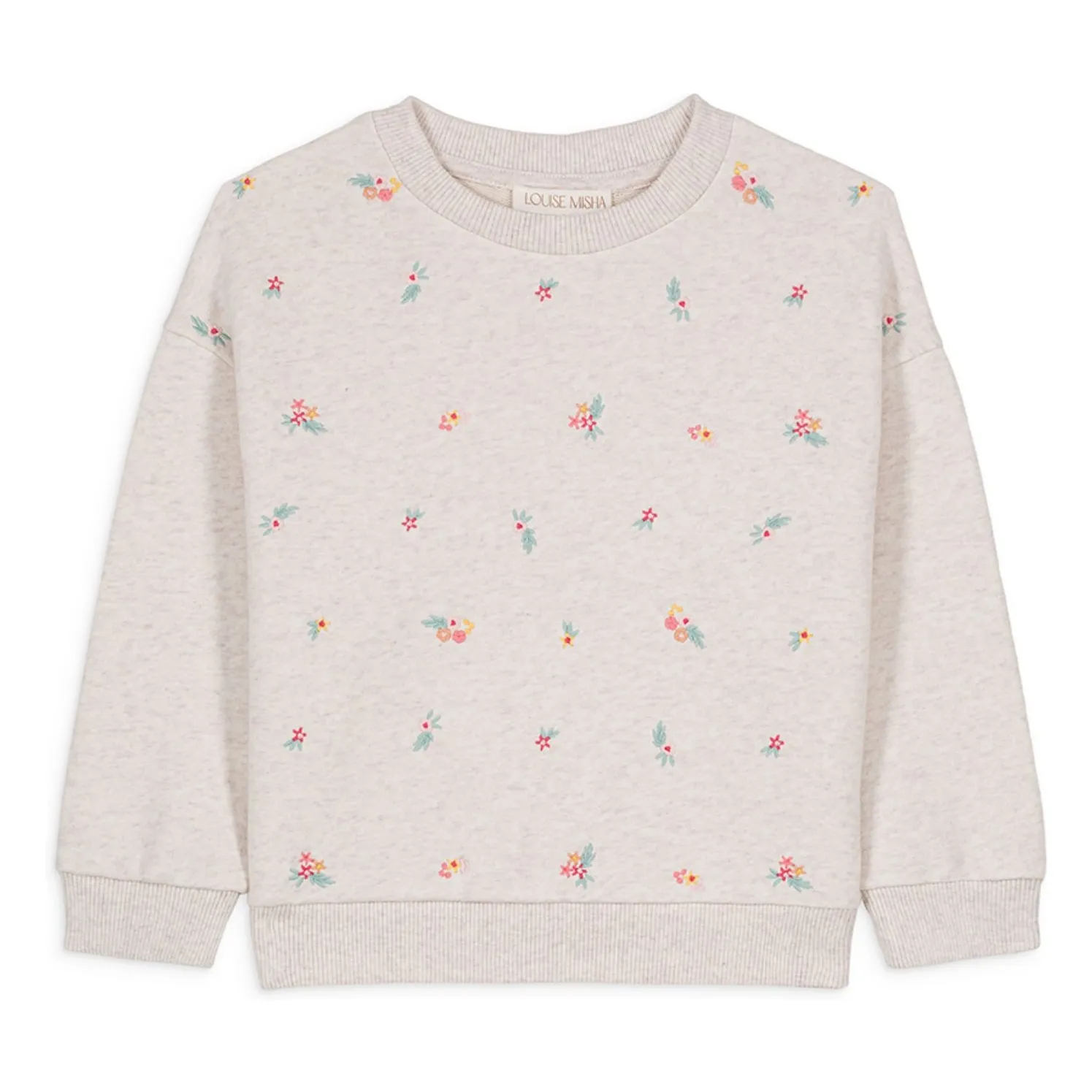 Louise Misha Heather Beige Rosalia Organic Cotton Sweatshirt