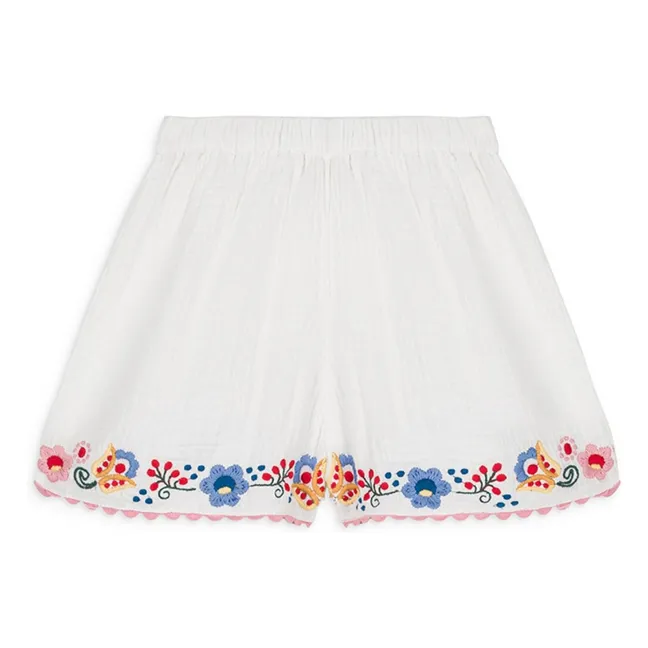 Short Vally Gaze de Coton Bio | Blanc