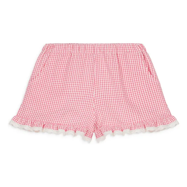 Pantaloncini in cotone biologico Vallaloid | Rosa confetto