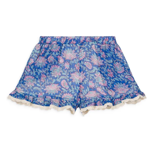 Pantaloncini in cotone biologico Vallaloid | Blu