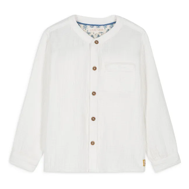 Camisa de gasa de algodón orgánico Amod | Blanco
