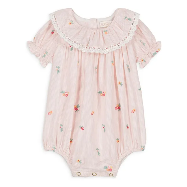 Yolia Organic Cotton romper | Powder pink