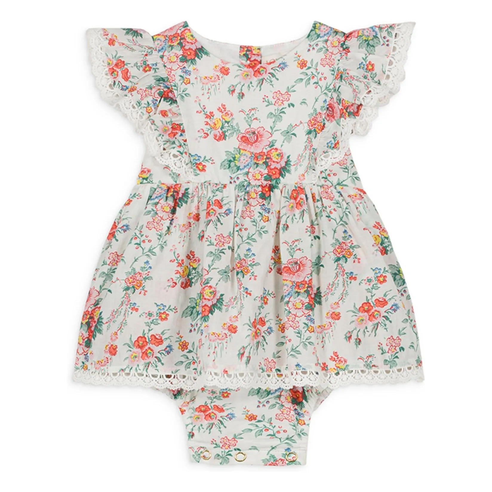 Louise Misha Cream Lena Organic Cotton Romper