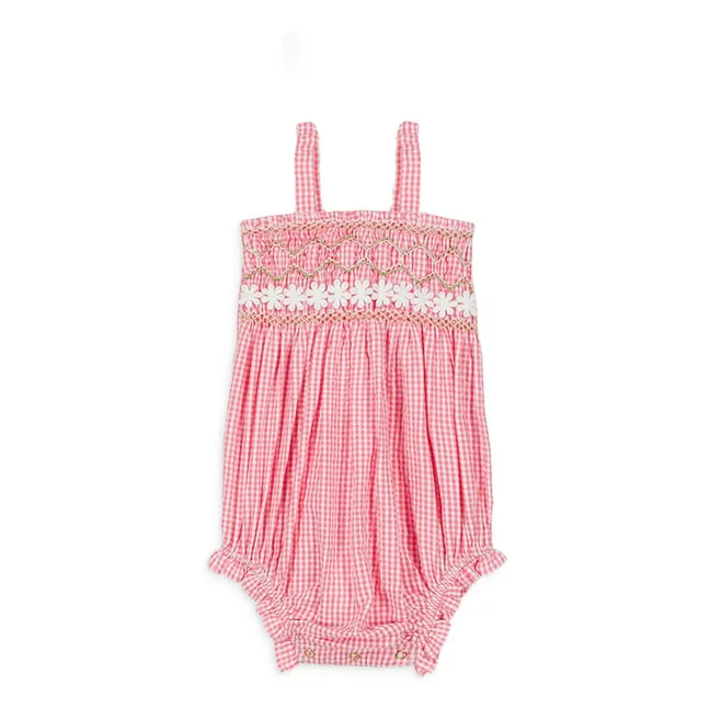 Francesca Organic Cotton romper | Candy pink