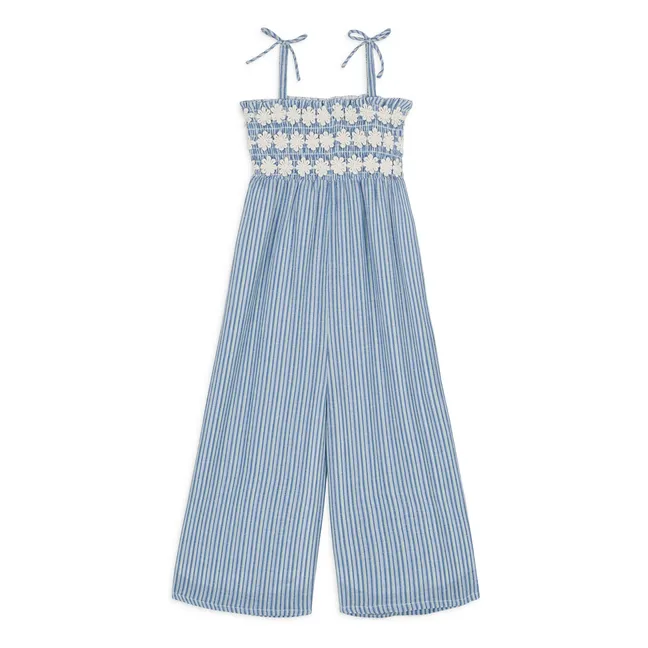 Tuta in cotone organico Morli | Blu